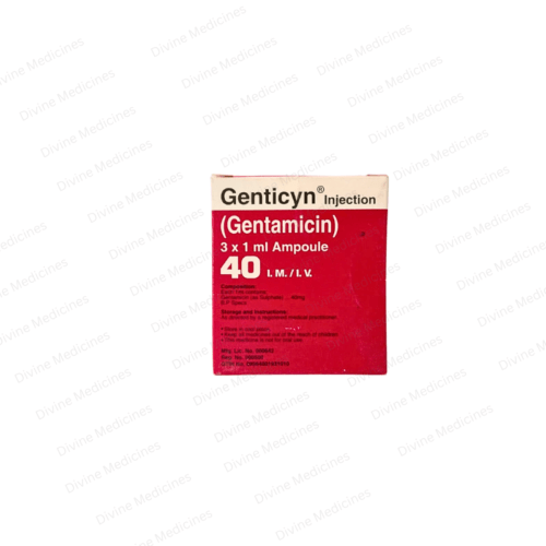 Genticyn (40mg) 1ml, 3 Ampoule Injections