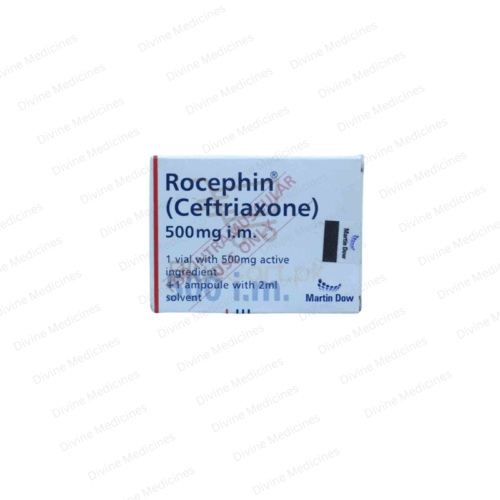 Rocephin (500Mg) IM, 1 Vial Injection