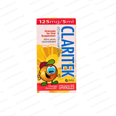 Claritek 125mg/5ml 60 ml Suspension - Clarithromycin - Getz Pharma