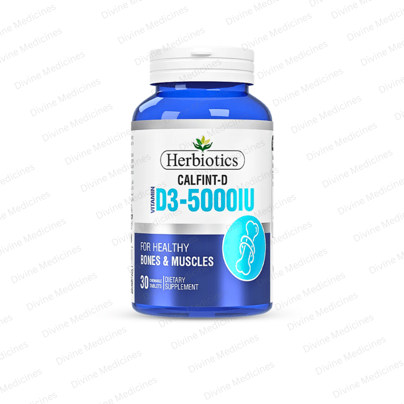 Herbiotics Calfint-D 5000IU 30 Tablets - Cholecalciferol (Vitamin D3) - Herbiotics Health Care