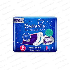 Butterfly Breathables Maxi Thick Fabric Soft Long 9 Pads