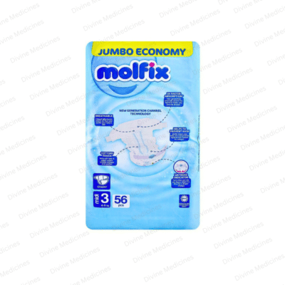 Molfix Diapers Midi Size 3 (4-9 Kg) 56 Pcs Jumbo Pack